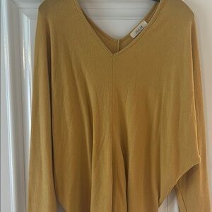 Jolie Mustard Yellow V-Neck Top